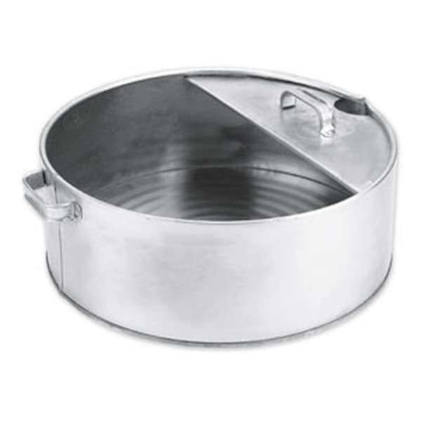 6-Gallon Heavy Duty Galvanized Drain Pan w/ Spout 6" Deep - 19" Diameter
